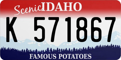 ID license plate K571867
