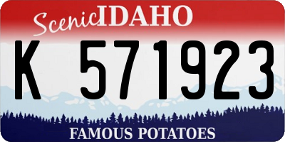ID license plate K571923