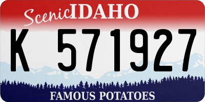 ID license plate K571927