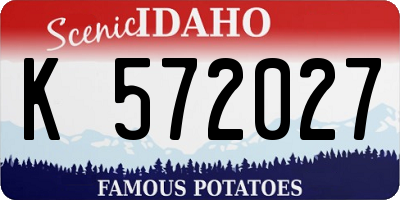 ID license plate K572027