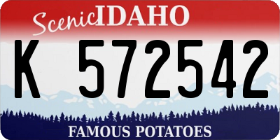 ID license plate K572542