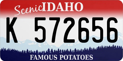 ID license plate K572656