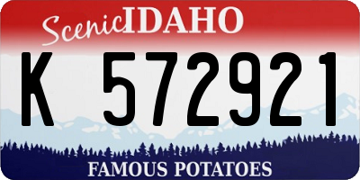 ID license plate K572921
