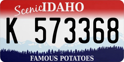ID license plate K573368