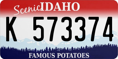 ID license plate K573374