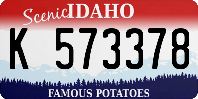 ID license plate K573378