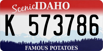 ID license plate K573786