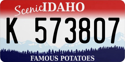 ID license plate K573807
