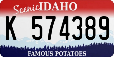 ID license plate K574389
