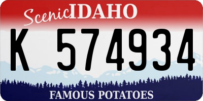 ID license plate K574934