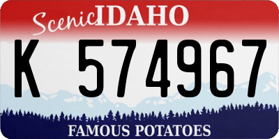 ID license plate K574967