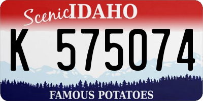 ID license plate K575074