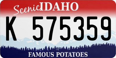 ID license plate K575359