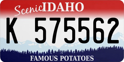 ID license plate K575562