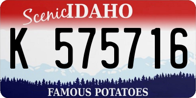 ID license plate K575716