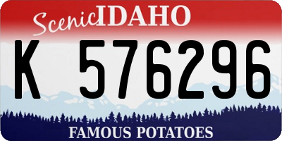 ID license plate K576296