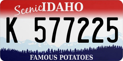 ID license plate K577225