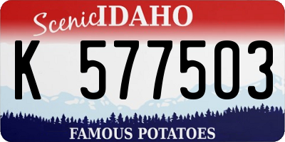 ID license plate K577503