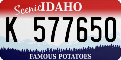 ID license plate K577650