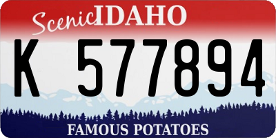 ID license plate K577894