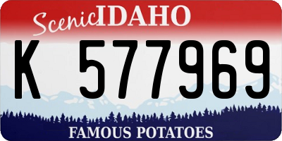 ID license plate K577969