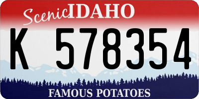 ID license plate K578354