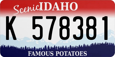 ID license plate K578381