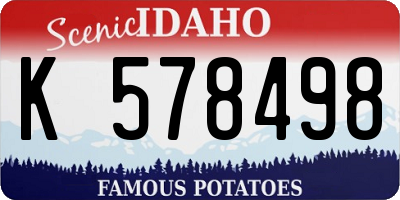 ID license plate K578498