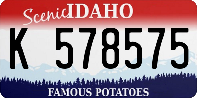 ID license plate K578575
