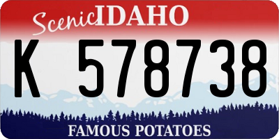 ID license plate K578738