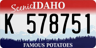 ID license plate K578751