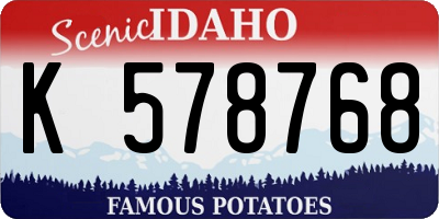 ID license plate K578768