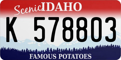 ID license plate K578803