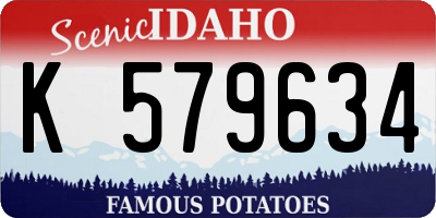 ID license plate K579634