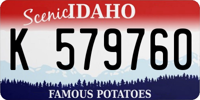 ID license plate K579760