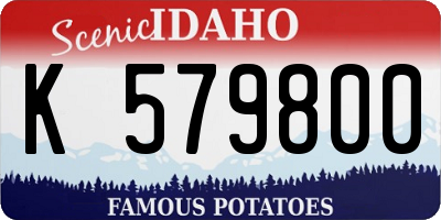 ID license plate K579800