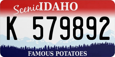 ID license plate K579892