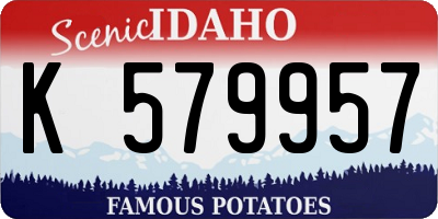 ID license plate K579957