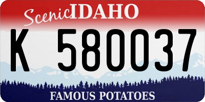 ID license plate K580037