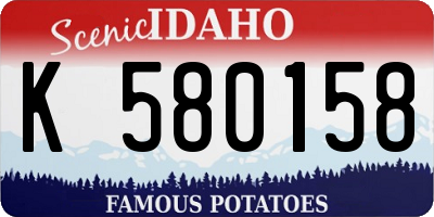 ID license plate K580158