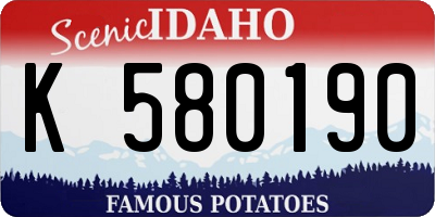 ID license plate K580190