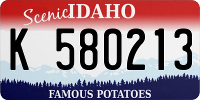 ID license plate K580213