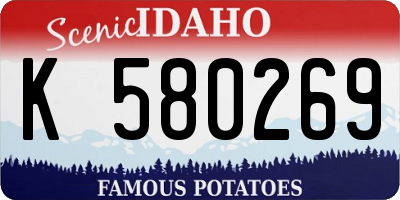 ID license plate K580269