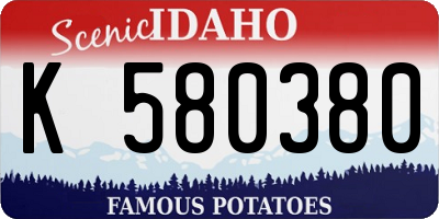 ID license plate K580380
