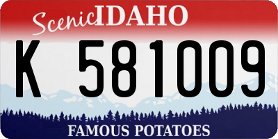 ID license plate K581009