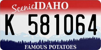 ID license plate K581064
