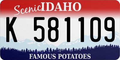 ID license plate K581109