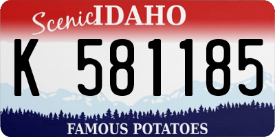 ID license plate K581185