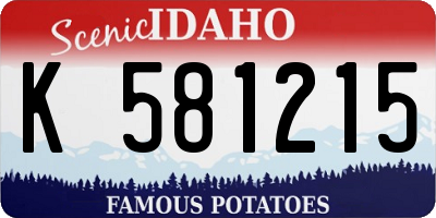 ID license plate K581215