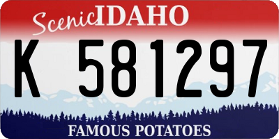 ID license plate K581297